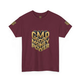 T-Shirt — Gold 3D 'Good Money Power' Graphic Tee