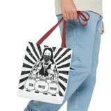 Iconic Madonna Tote Bag — 'God Money Power' Graphic All-Over Print
