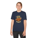Youth Pumpkin Power Tee - "God Money Power" Halloween Graphic Shirt