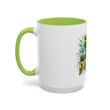 Accent Coffee Mug — "God Money Power" Bold Graphic Ceramic Mug