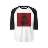 Raglan Shirt — 'Good Vibes Only' Red Jesus Graphic Baseball Tee