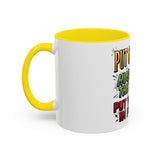 Inspirational Coffee Mug — "Put God First, Hustle for the Money, Put Yourself in Power"
