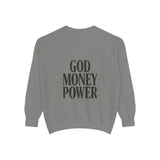 Sweatshirt — GOD MONEY POWER Bold Graphic Crewneck