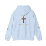 God Moves in Mysterious Ways Cross Hoodie — Floral Cross Religious Pullover