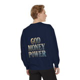 God Money Power Sweatshirt — Religious Inspirational Crewneck