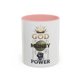 God Money Power Accent Coffee Mug — Inspirational Faith & Wealth Design (11/15 oz)