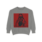 Graphic Sweatshirt — 'Blessed Rebel' Vintage Jesus Masked Design