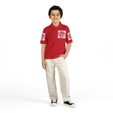 Youth Polo Shirt — 'GMP' God Money Power Red Logo