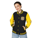 Letterman Jacket — God Money Power Gold Emblem Varsity Jacket