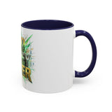 Accent Coffee Mug — "God Money Power" Bold Graphic Ceramic Mug