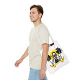 Religious Icon Bandana Tote Bag — 'God Honors Power' Palm Tree Sun Tote