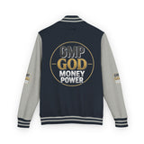 Letterman Jacket — GMP GOD Money Power Red & White Varsity Jacket