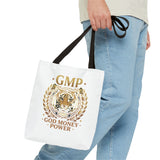GMP Tiger Tote Bag — "God Money Power" Inspirational Canvas Tote