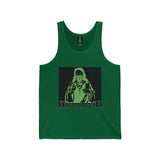 Religious Rock Band Tank — 'God Money Power' Neon Saint Graphic Tank Top