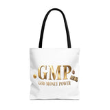 GMP "God Money Power" Gold Logo Tote Bag