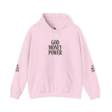 God Money Power Hoodie — Minimalist Faith & Ambition Pullover