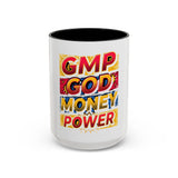 Coffee Mug — GMP: God Money Power Bold Typography Accent Mug