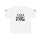 God Money Power Graphic Tee — Faith & Hustle Christian T-Shirt