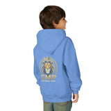 Youth Lion Crest Hoodie — GMP Gold Emblem Kids Pullover