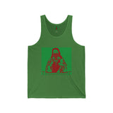 Religious Street Art Tank — Red & Green Madonna Graphic Tank Top