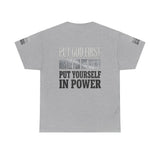 Inspirational Faith Tee — "Put God First, Hustle for the Money, Put Yourself in Power"