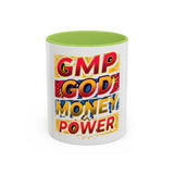Coffee Mug — GMP: God Money Power Bold Typography Accent Mug