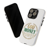 Phone Case — "God Money Power" Inspirational Religious Design