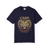 GMP Tiger Crest T‑Shirt — "God Money Power" Graphic Tee