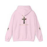 God Moves in Mysterious Ways Cross Hoodie — Floral Cross Religious Pullover