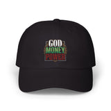 God Money Power Dad Cap — Embroidered Fist Hat