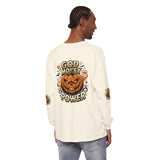 God Money Power- Halloween Pumpkin Long Sleeve Tee