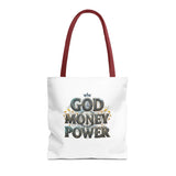 God Money Power Tote Bag — Inspirational Faith & Prosperity Canvas Tote