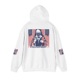 Patriotic Boxer Dog Hoodie — 'God, Money, Power' Americana Pullover