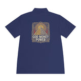 God Money Power Pyramid Polo — Men's Spiritual Graphic Sport Polo