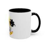 Accent Coffee Mug — 'God Money Power' Retro Palm Beach Graphic