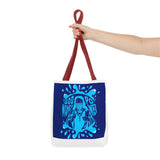 Blue 'God, Money, Power' Graphic Tote Bag – Spiritual Streetwear AOP