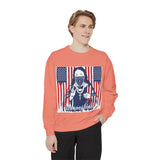 God Money Power Sweatshirt — Patriotic Bandana Graphic Crewneck