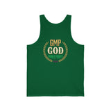 Money Power 'GMP GOD' Tank Top — Athletic Summer Jersey Tank with Gold Laurel Design