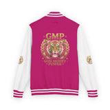 Tiger Crest Letterman Jacket — GMP "Good Money Power" Red & White Varsity