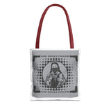 Religious Icon Tote Bag — "God Money Power" Graphic Canvas Tote