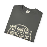 Money Quote T-Shirt — "Put God First, I Hustle For The Money" Graphic Tee