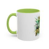 Accent Coffee Mug — "God Money Power" Bold Graphic Ceramic Mug