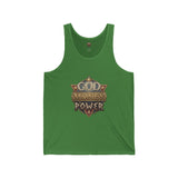God Money Power Tank Top — Vintage RPG Emblem Graphic Tank