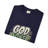 God Money Power Graphic T-Shirt — Bold Retro Faith & Hustle Tee