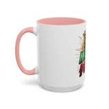 God Money Power Accent Coffee Mug — Bold Motivational Religious Coffee Cup (11/15oz)