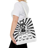 Iconic Madonna Tote Bag — 'God Money Power' Graphic All-Over Print