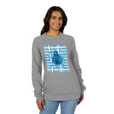God Money Power Graphic Sweatshirt — Blue Retro Anime Streetwear