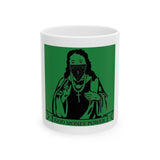 God Money Power Ceramic Mug – Funny Religious Satire Coffee Cup (11oz, 15oz)