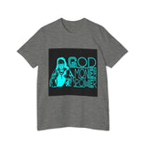 God Money Power T-Shirt — Retro Neon Graphic Tee (Front Illustration, Back Text)