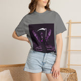 Angel Of Death- T-Shirt — Gothic Angel Wings Graphic Tee (Purple Reaper Design)